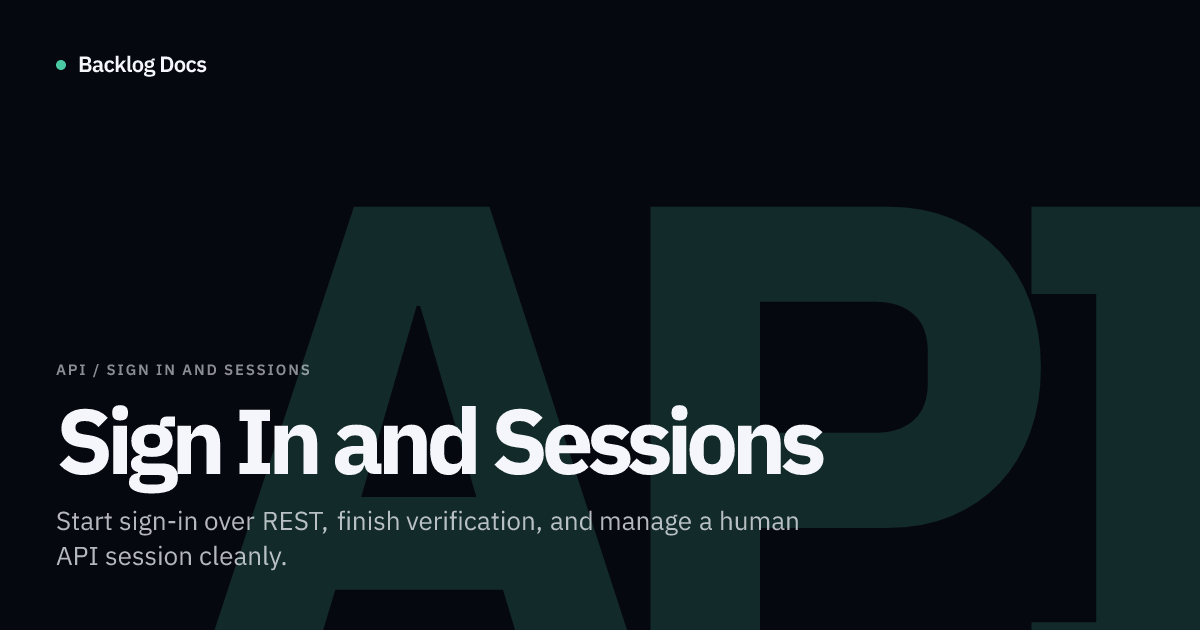 Sign In and Sessions | API Documentation | Backlog Docs